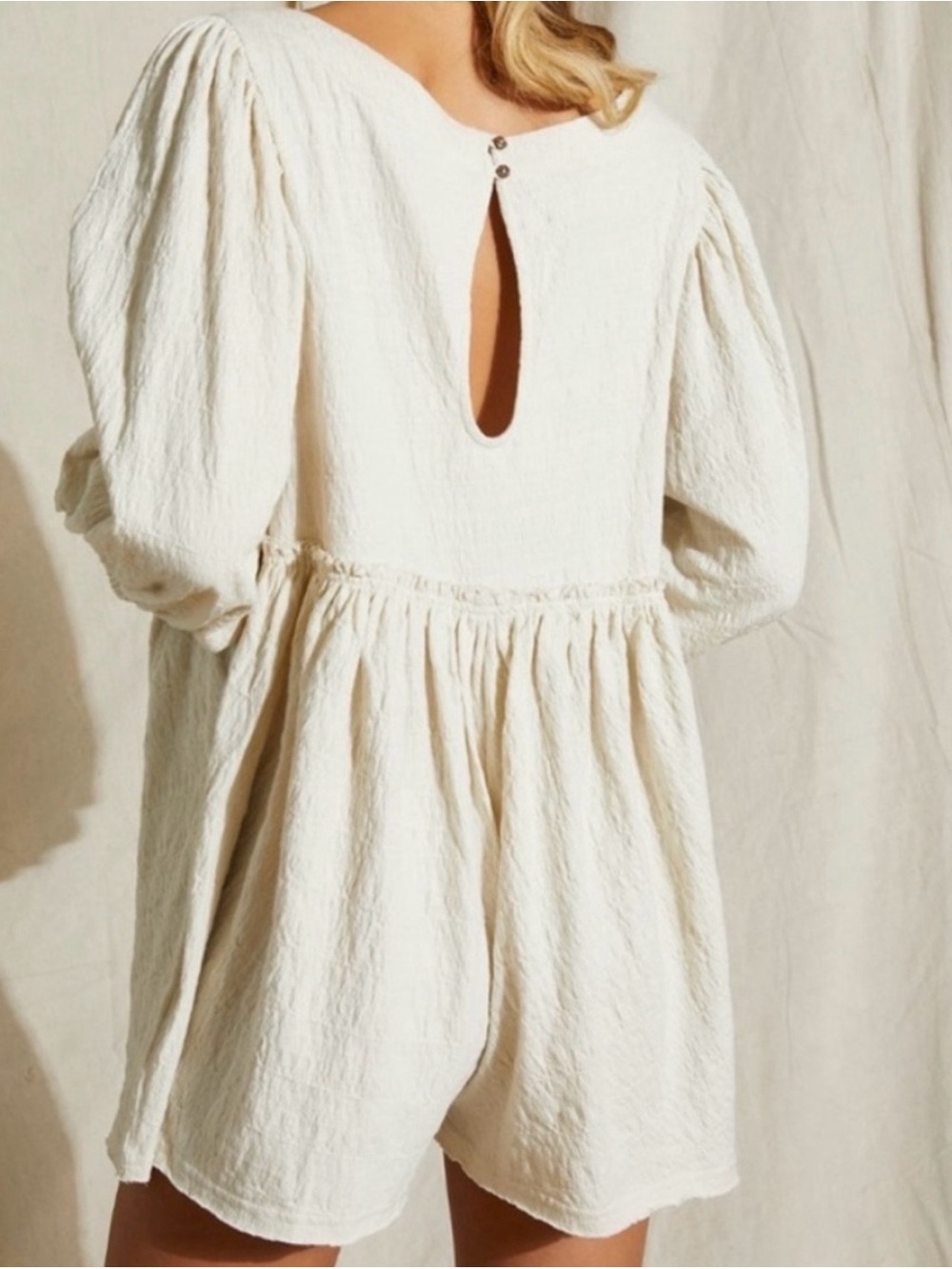 Free People Beach - White Crinkled Romper - Picture 5 of 5